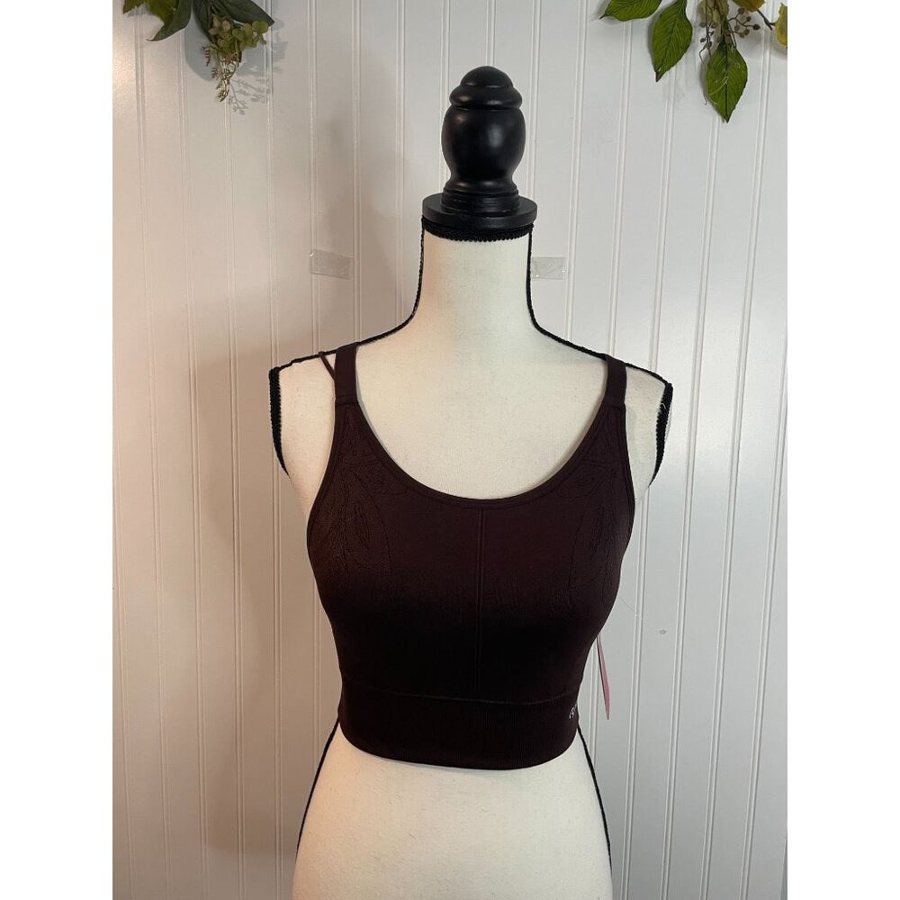 Ryka Womens Java Brown Crossback Sports Bra S